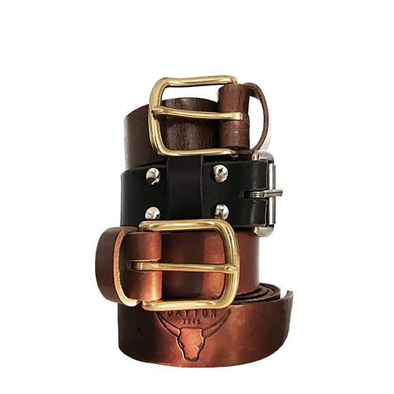 1.5&quot; Leather Belt Wide with Buckle - Accessories