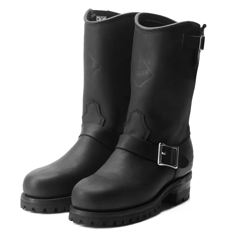 Steel toe engineer boots black best sale