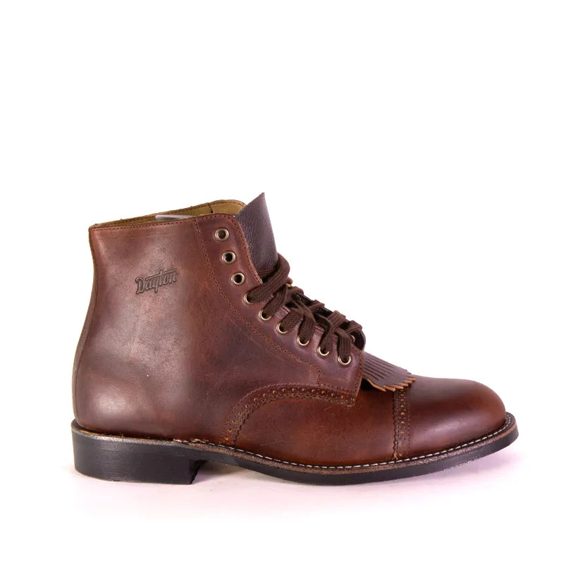 Brogue leather shop boots