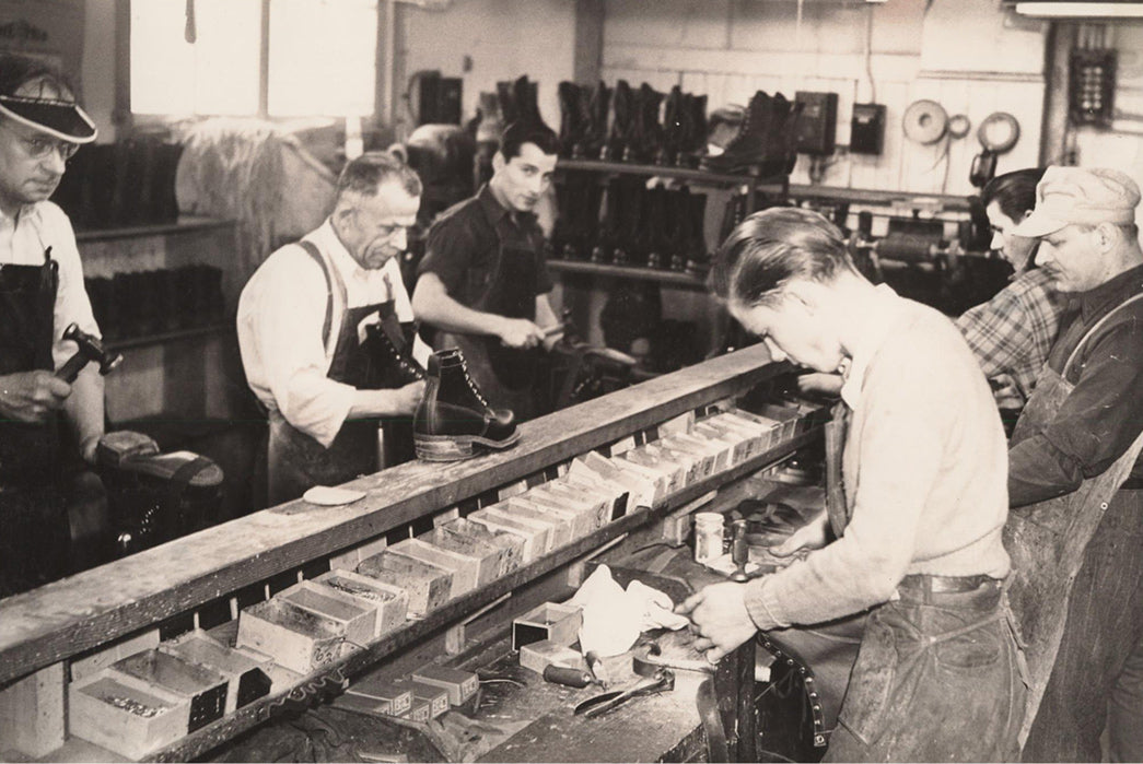 Dayton factory workbench line heels and finishing