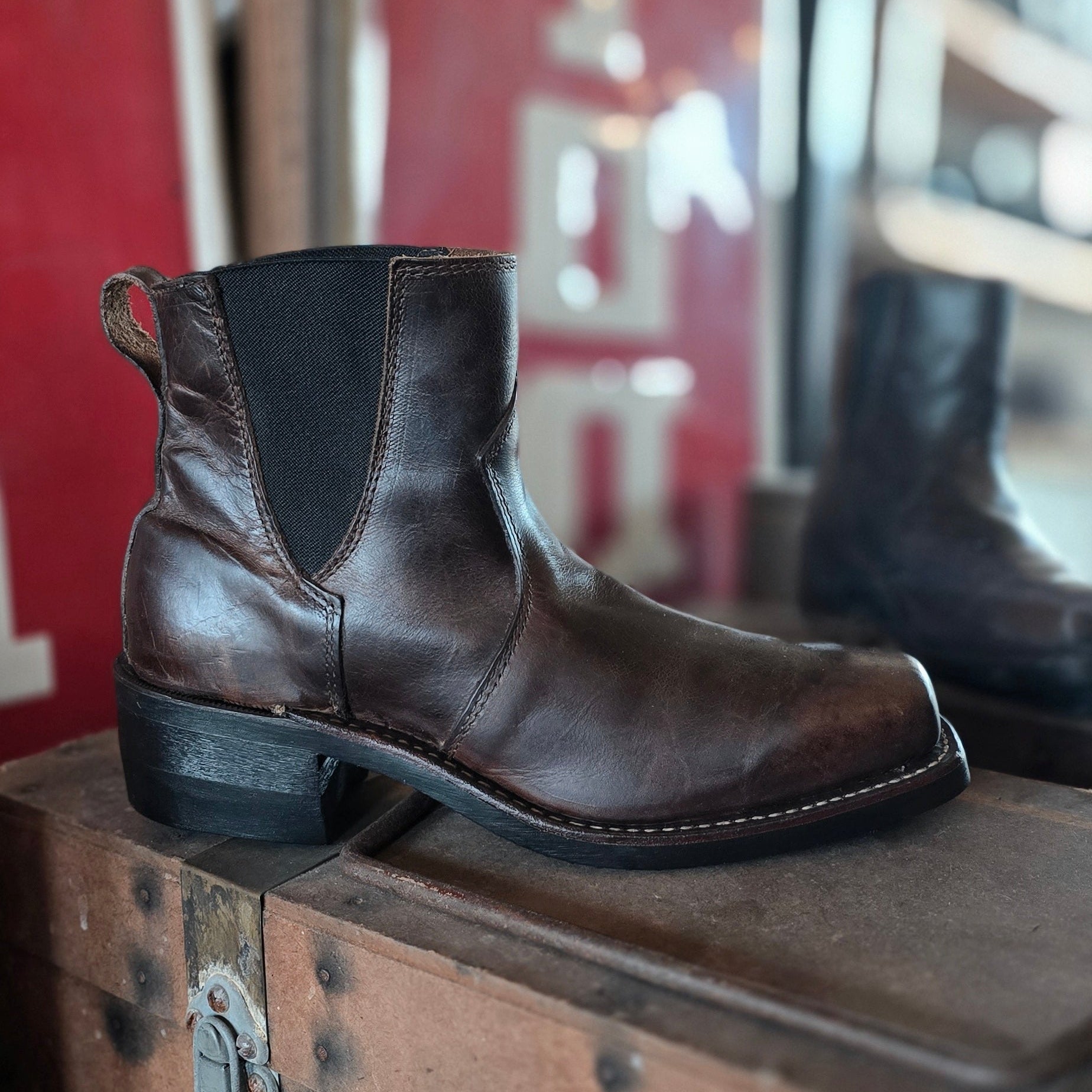 ReBoot - Aurora Square Toe - Brown Pull Up - 6.5 E