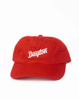 Dayton Script Strap Cap - White on Red