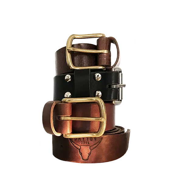 1.5" Leather Belt Wide with Buckle - Accessories