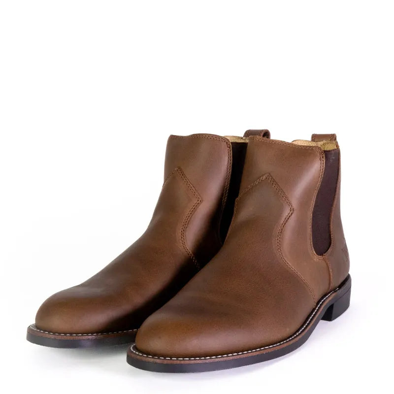 Aurora Round Toe Boot - Brown Pullup - Boots