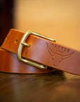 1.5" Leather Belt Wide with Buckle
