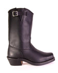 Engineer Square Soft Toe Boot - Black Oil Tan - Boots